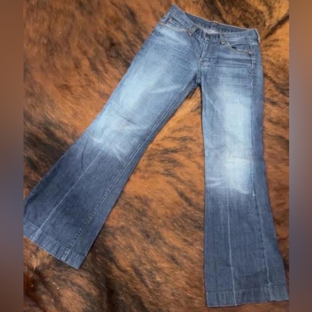 7 For All Mankind Light Blue Flare Jeans